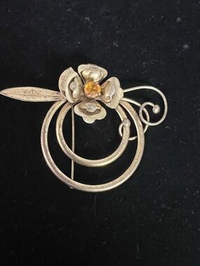 HARRY ISKIN 925 STERLING SILVER VINTAGE BROOCH.
